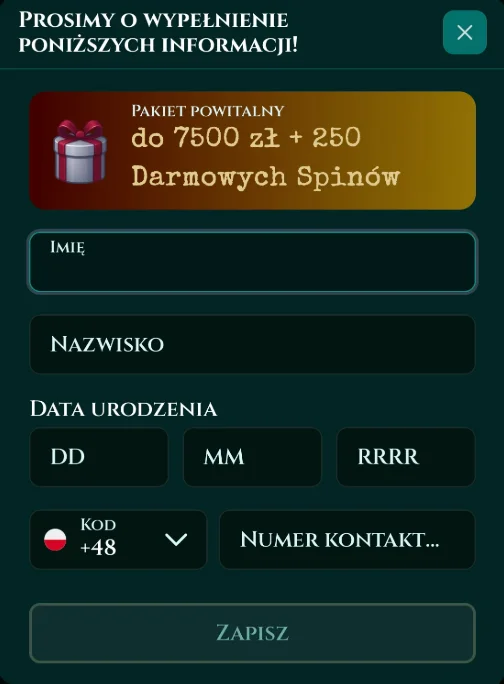 Jak otrzymać bonus bez depozytu TonySpins? Krok 3
