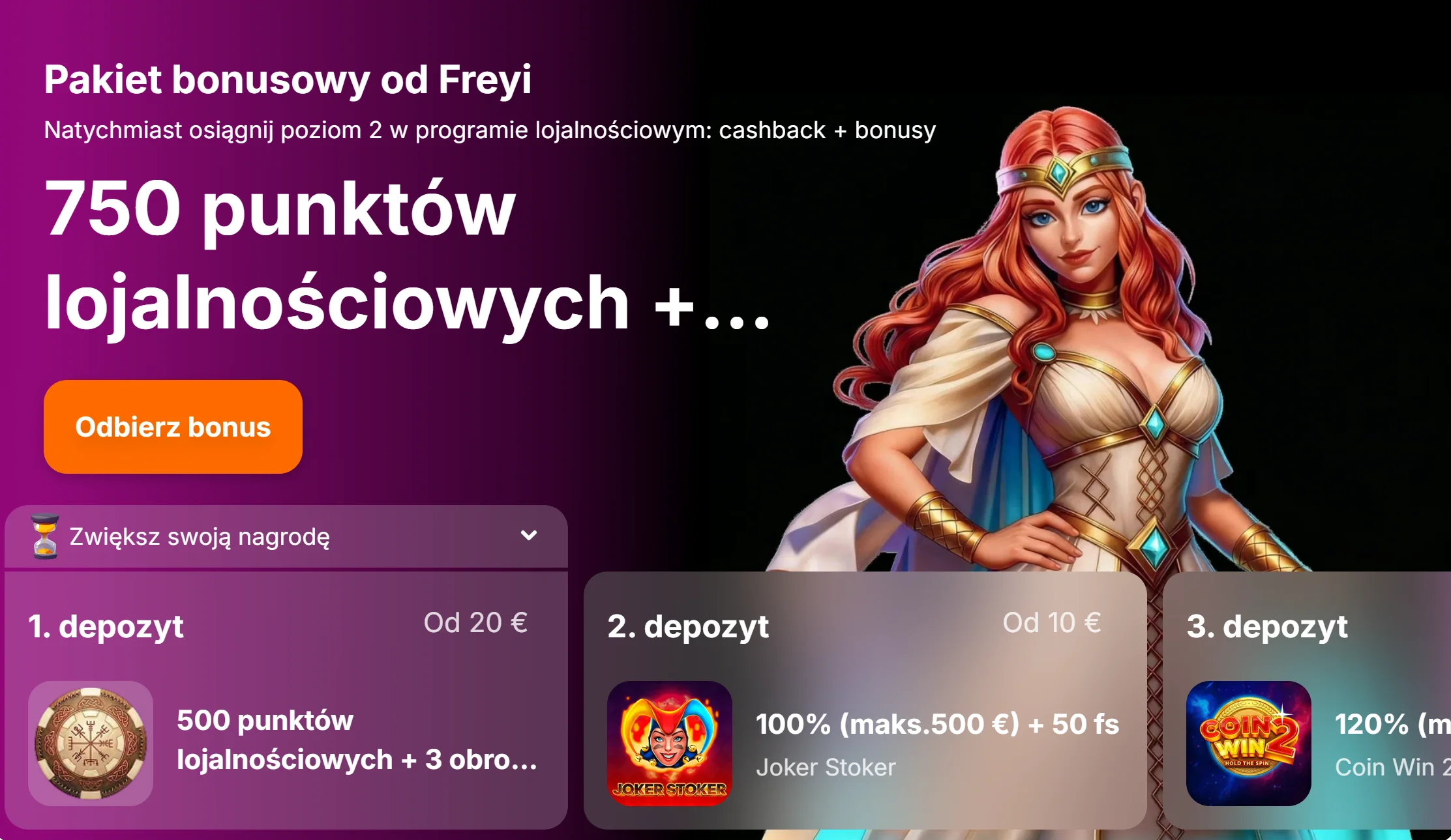 HitnSpin bonus powitalny od Freyi