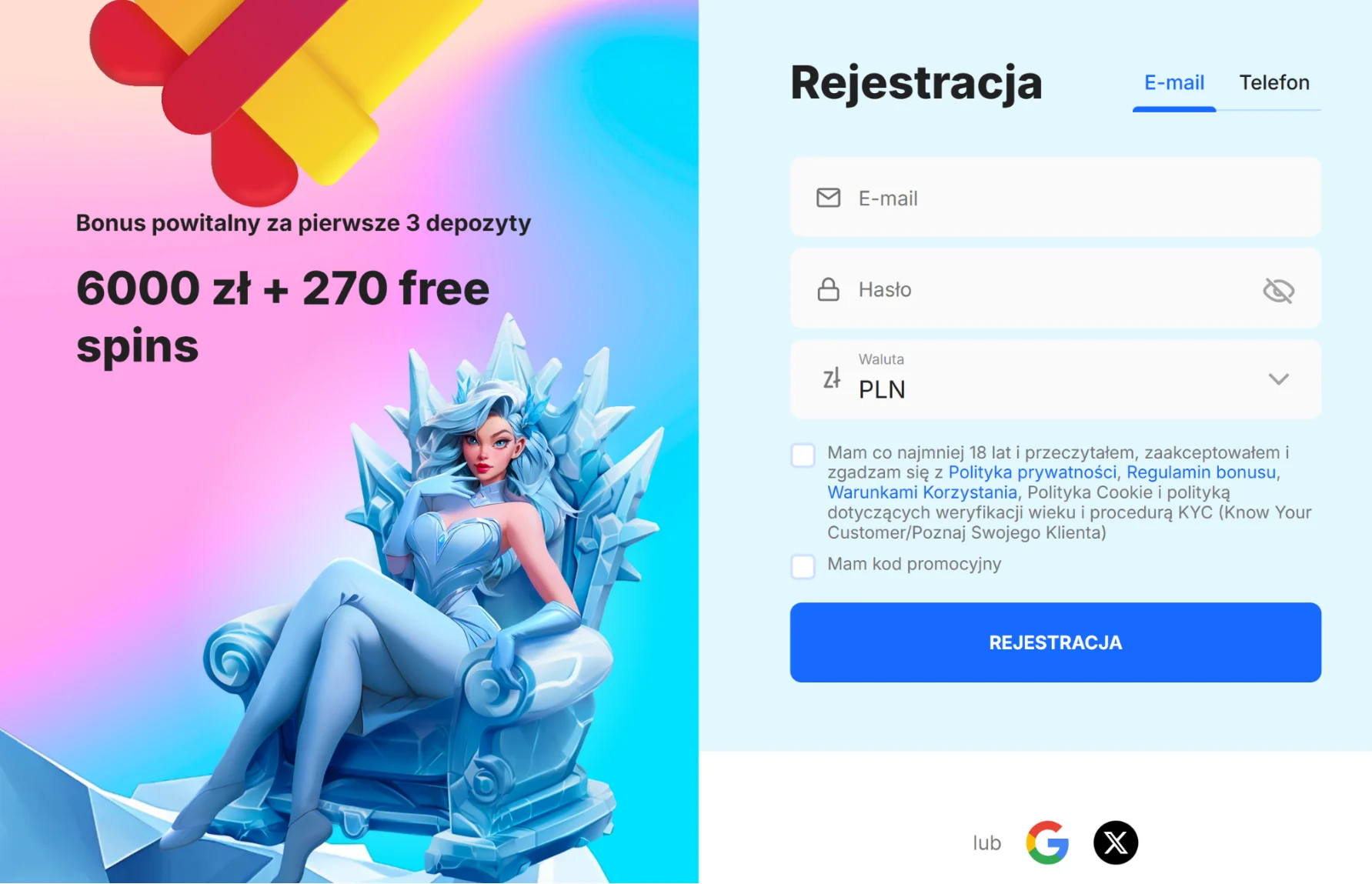 Jak otrzymać 60 zł bez depozytu? Krok 2