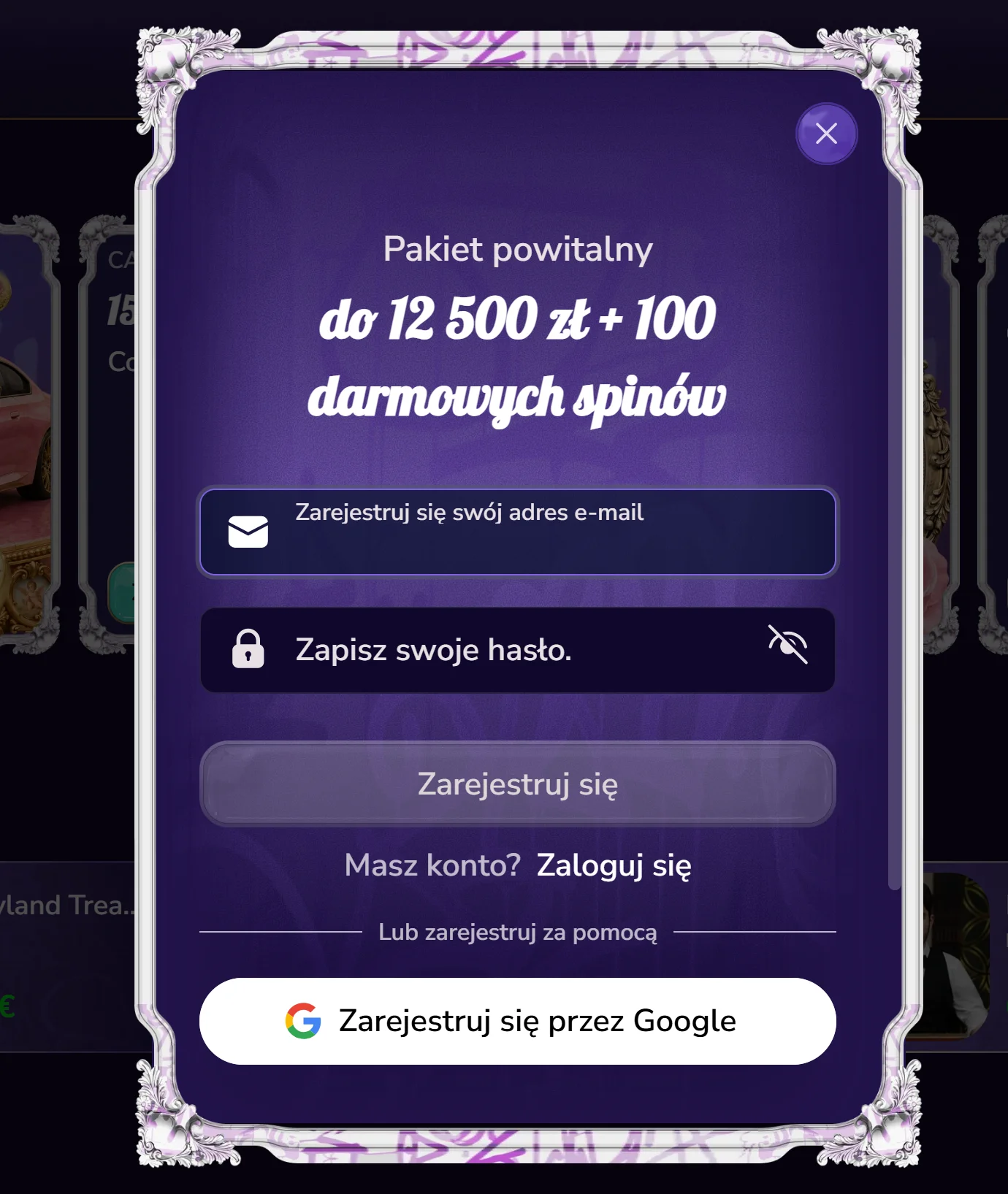 Jak otrzymać bonus bez depozytu Gamblerina Casino? Krok 2
