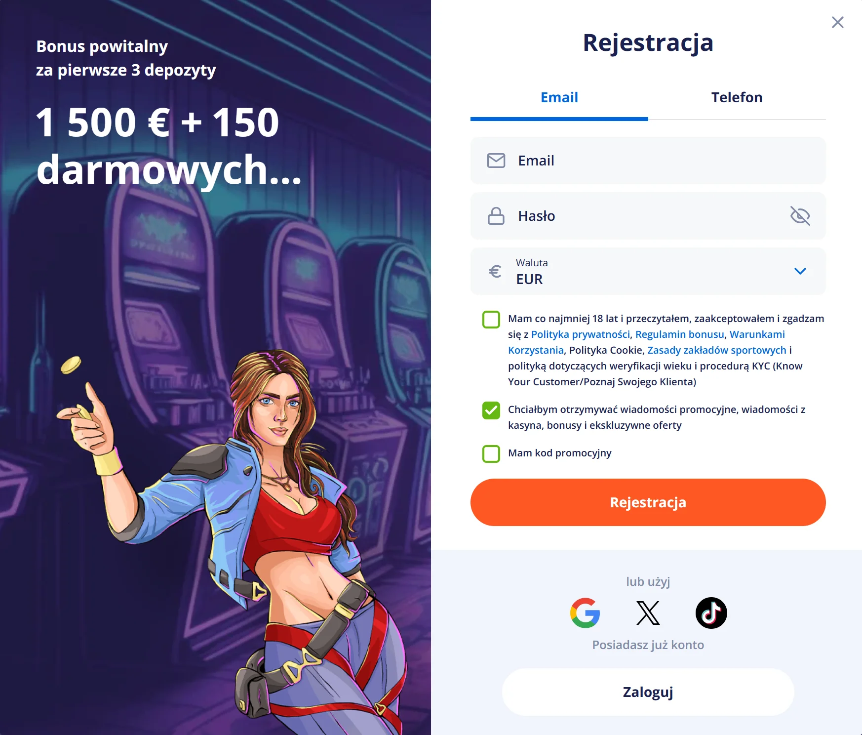 Jak odebrać Vulkan Vegas free spins? Krok 2