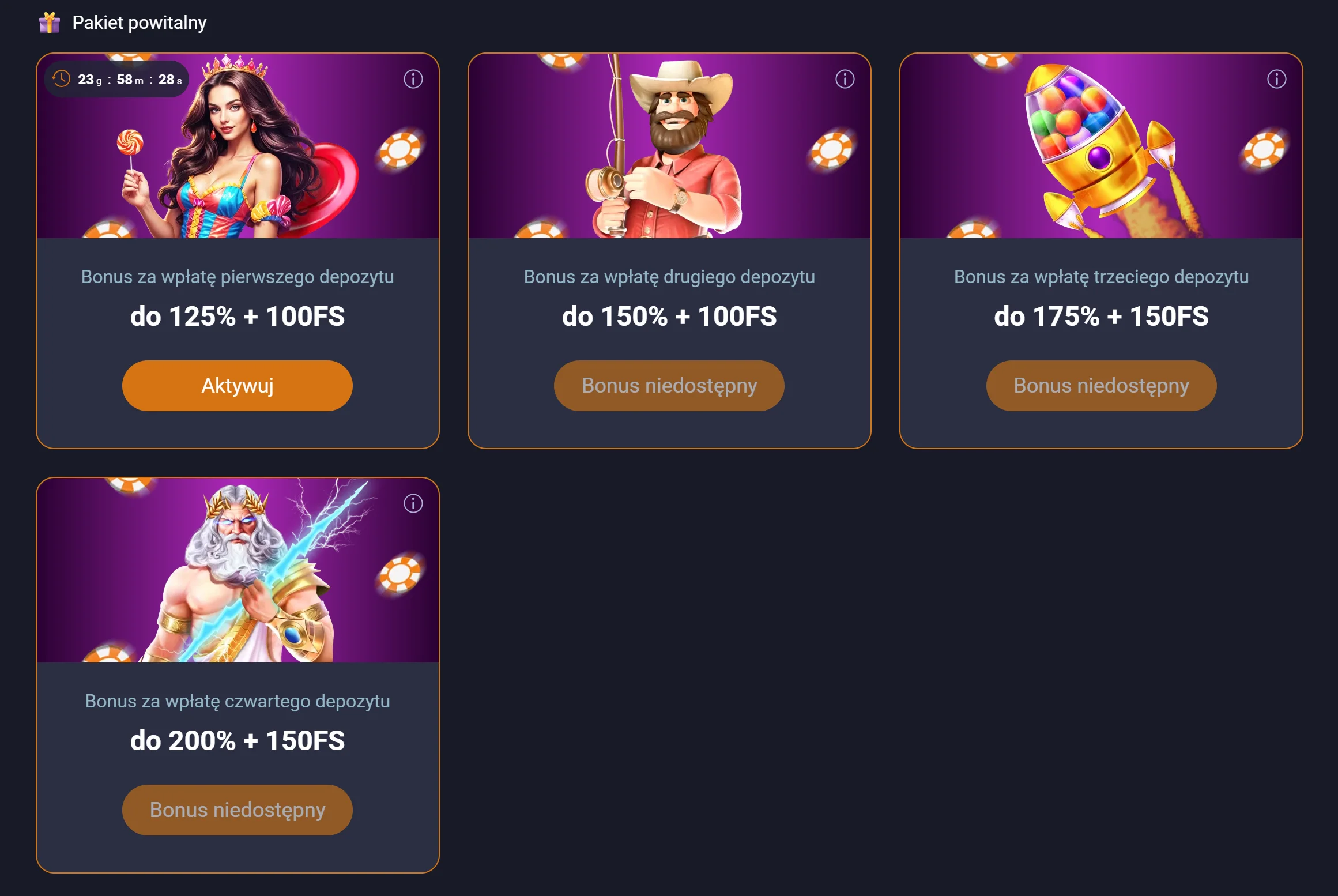 Vox Casino Bonus Powitalny