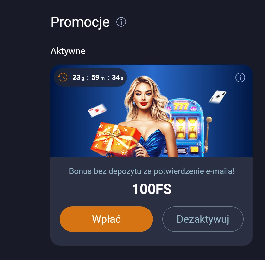 Jak otrzymać bonus bez depozytu VOX Casino? Krok 4
