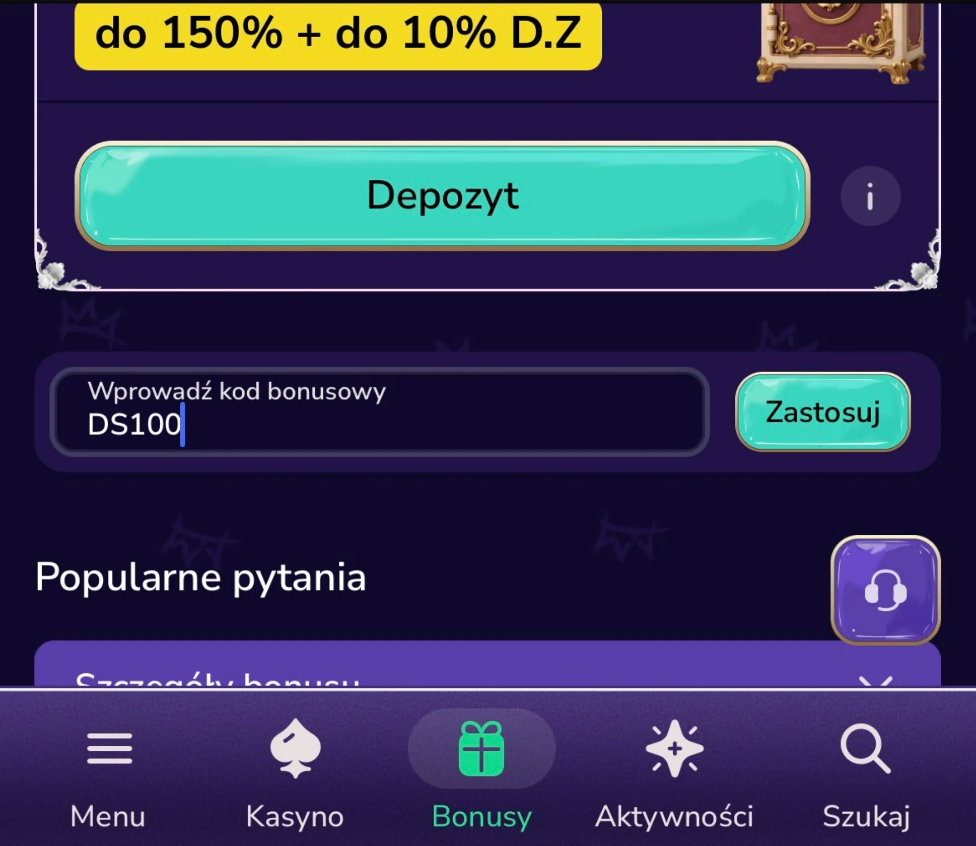 Jak otrzymać bonus bez depozytu Gamblerina Casino? Krok 3