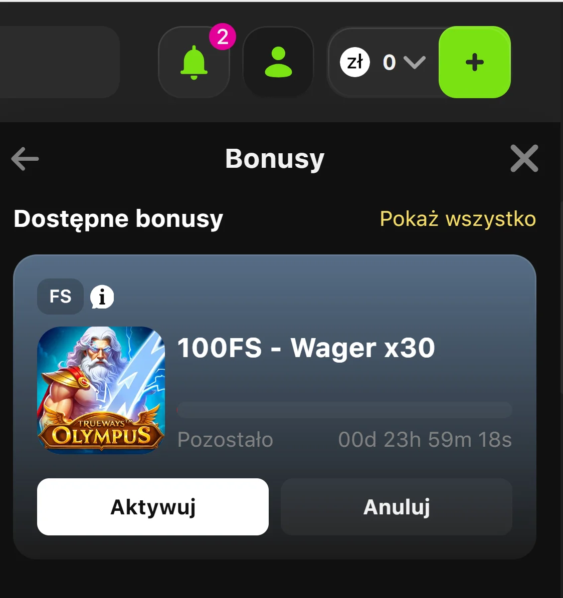 Jak otrzymać bonus bez depozytu GameSpot Casino? Krok 4