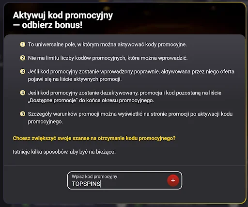 Altaris bonus za depozyt krok 2