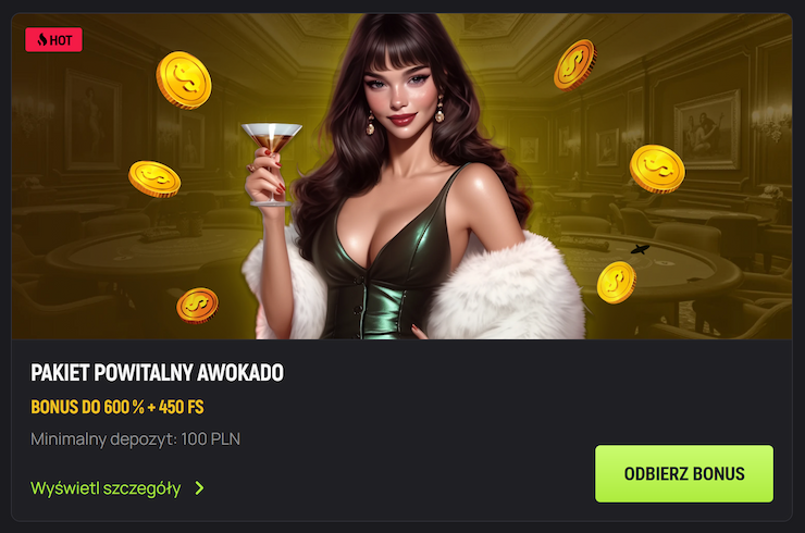 AvoCasino welcome bonus
