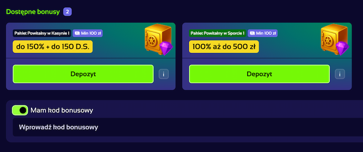 Browinner Casino rejestrację krok 5