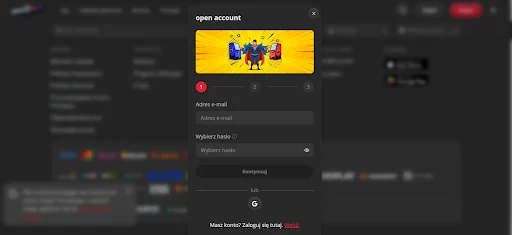 Bruce Bet rejestracja krok 3