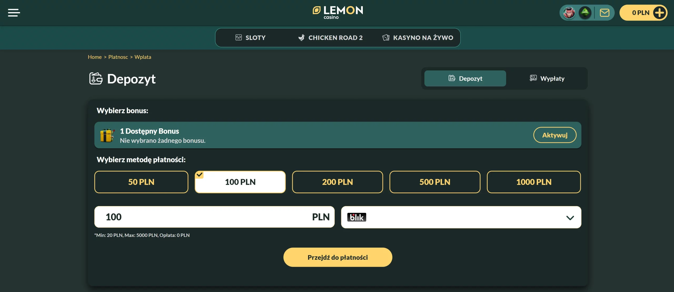 Lemon Casino Blik