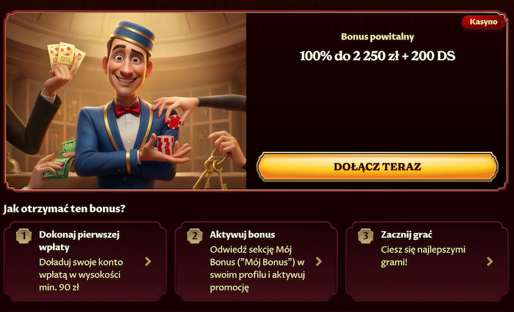 Casoola Casino bonus powitalny