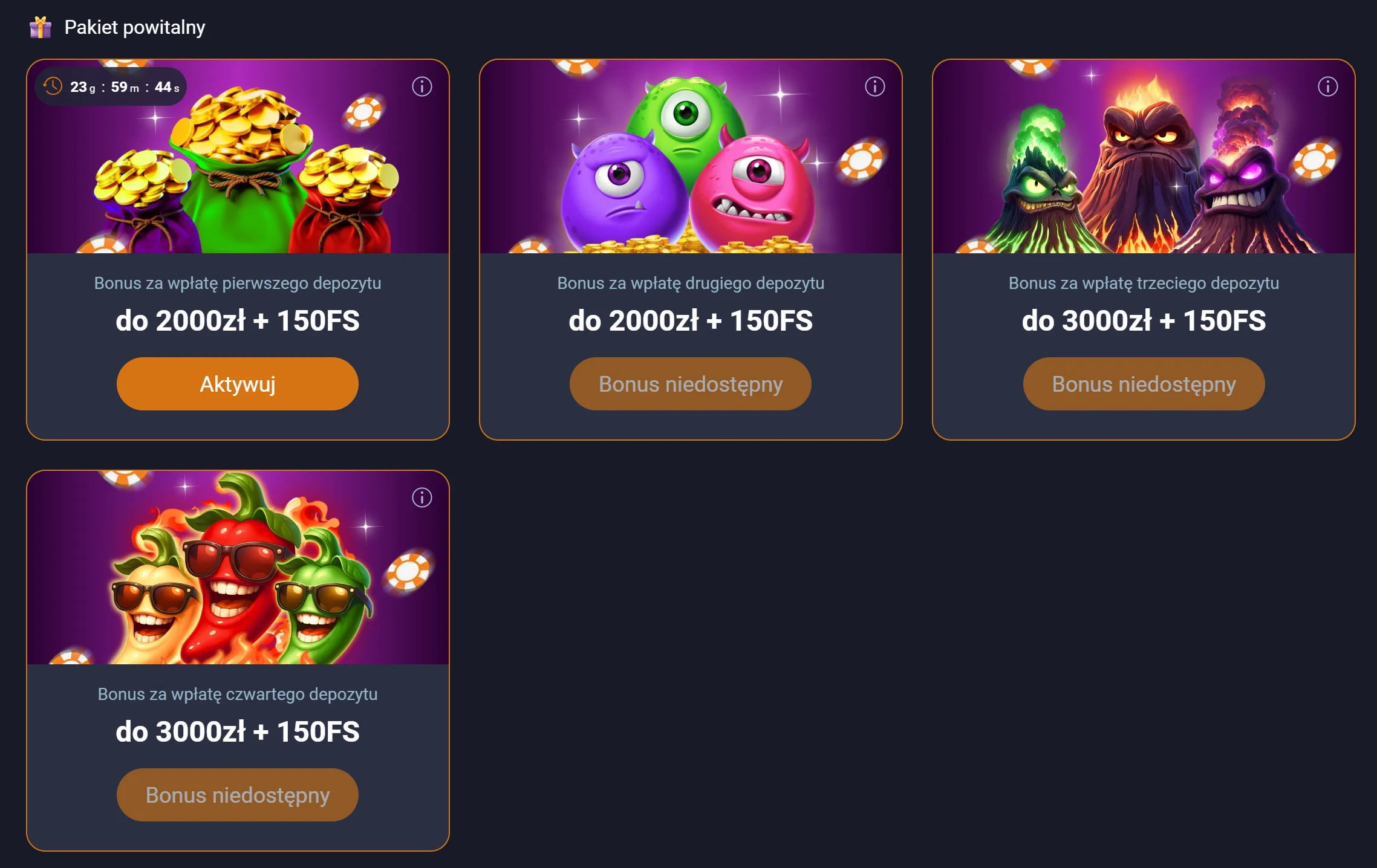 Vox Casino Bonus Powitalny