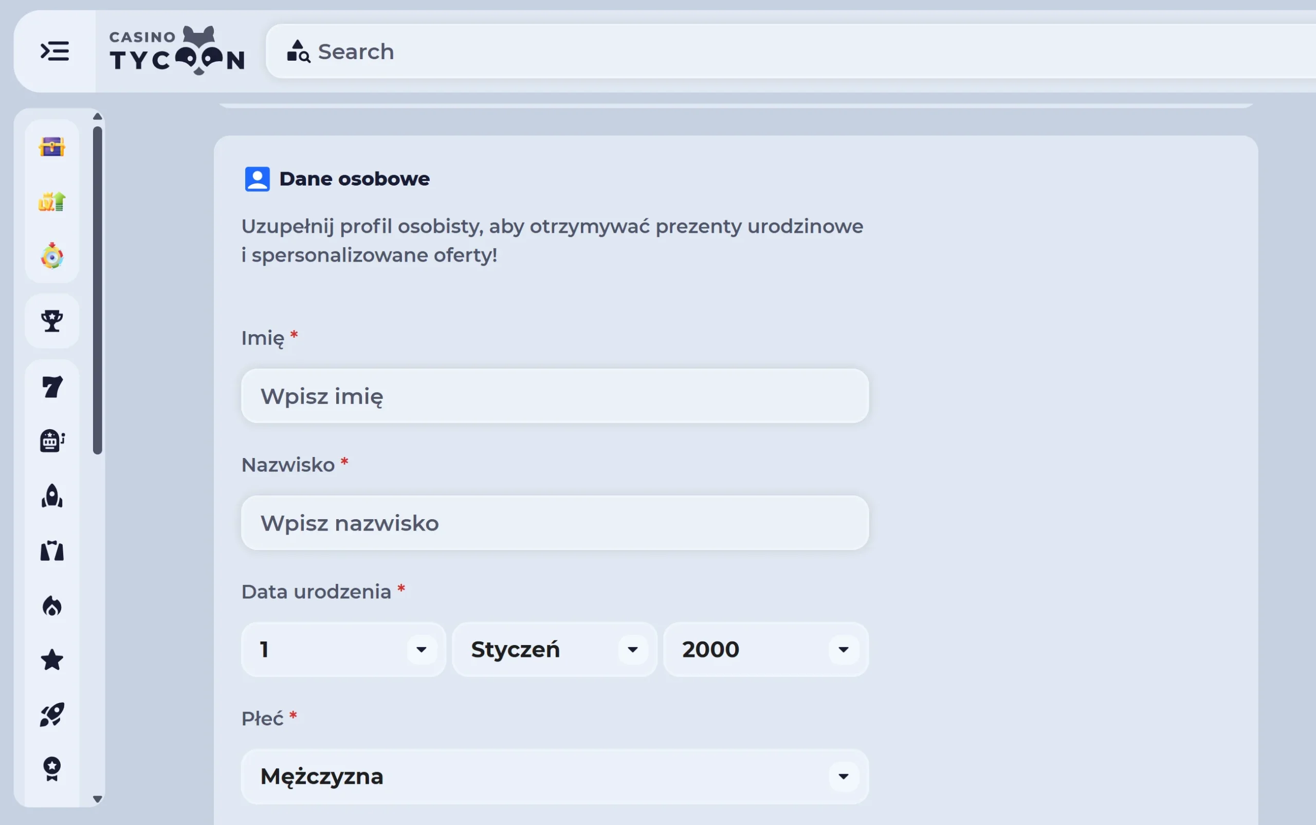 Jak otrzymać bonus bez depozytu TycoonWin Casino? Krok 3