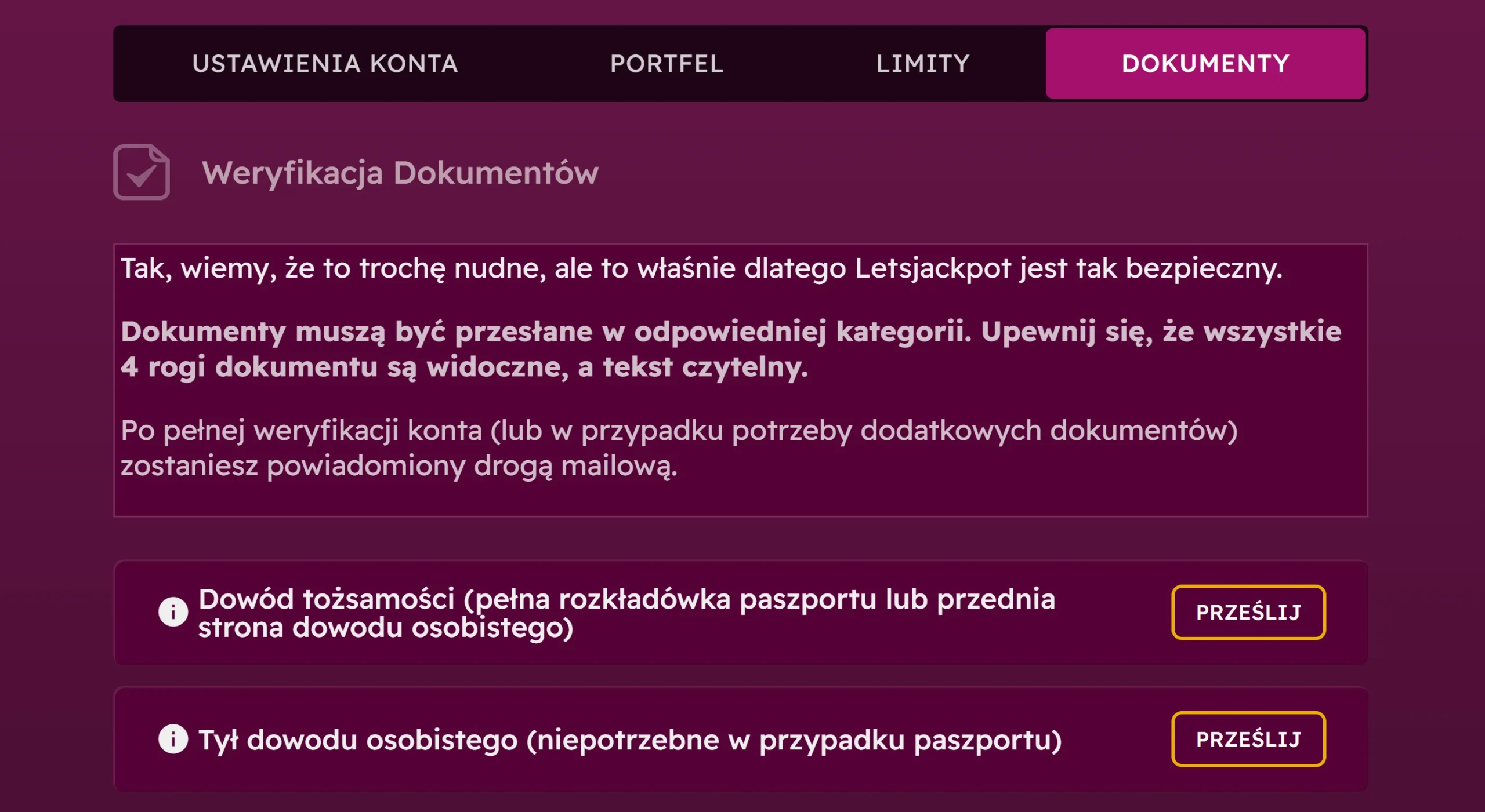 Jak otrzymać bonus bez depozytu Lets Jackpot Casino? Krok 6
