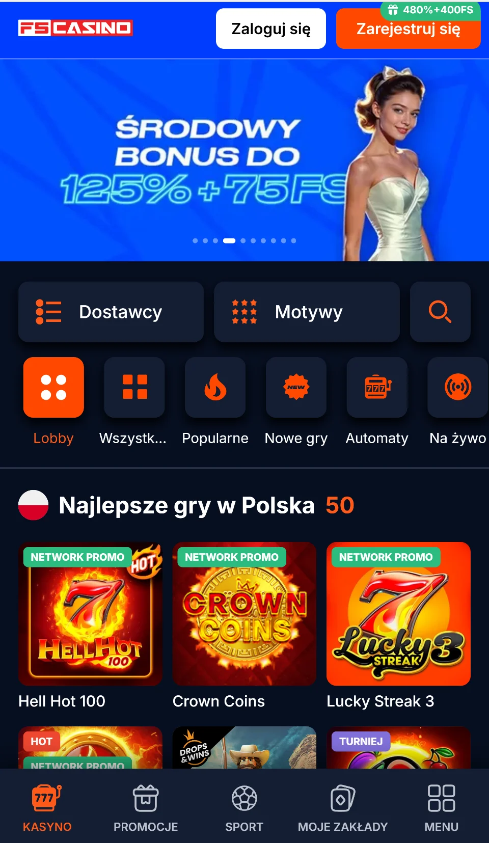 FS Casino minimalny depozyt 20 zł