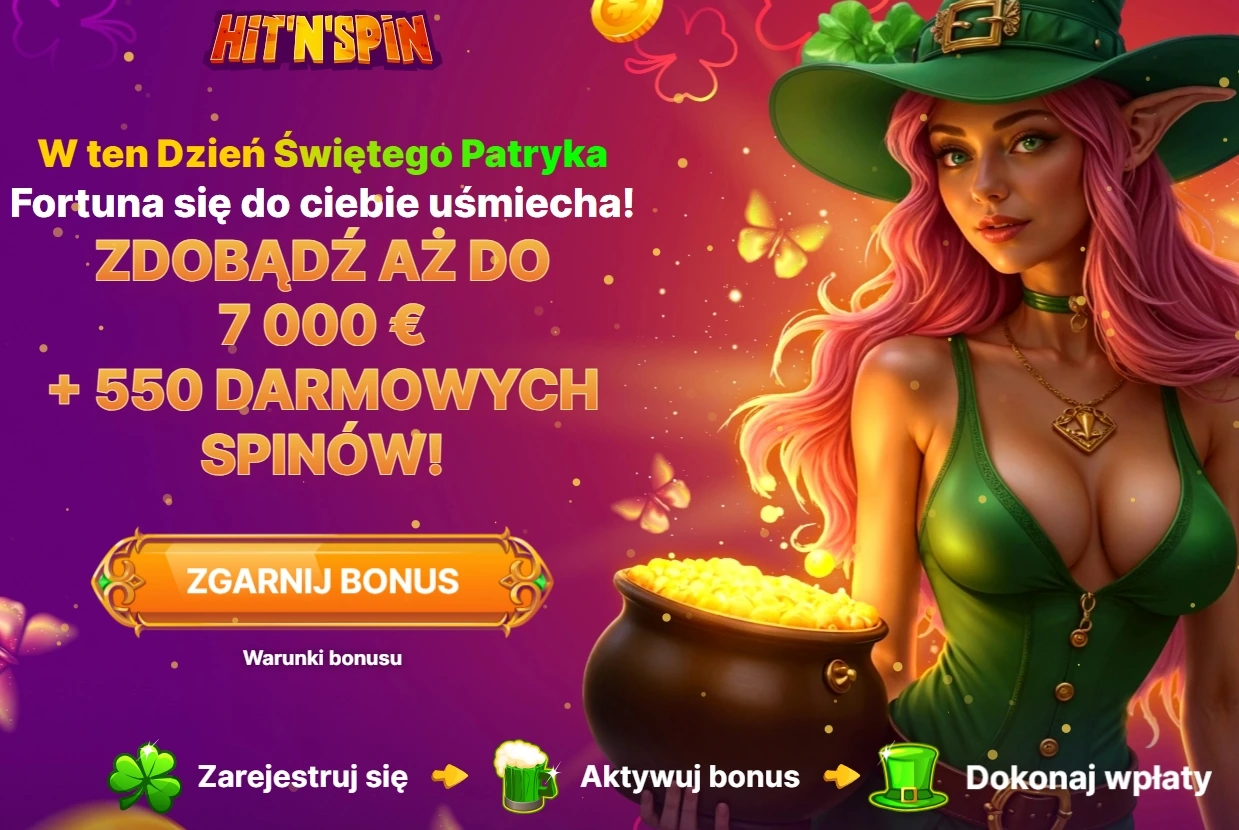 HitnSpin bonus na dzień świętego patryka