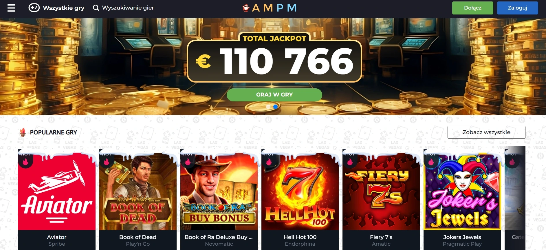 AMPM Casino z najniższym depozytem
