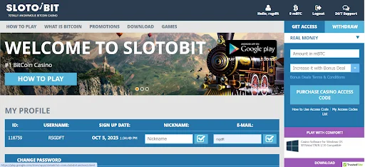 Slotobit bonus bez depozytu krok 2