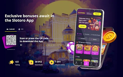 Slotoro Casino mobilna aplikacja