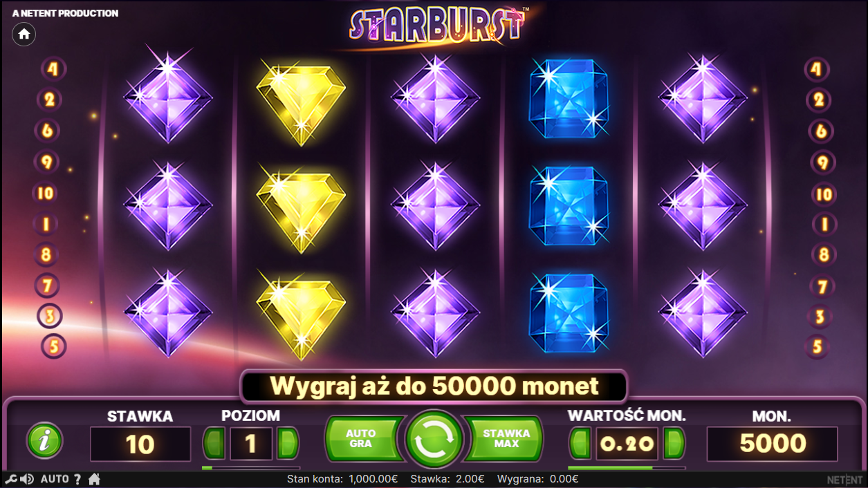 Starburst od Slottica Casino