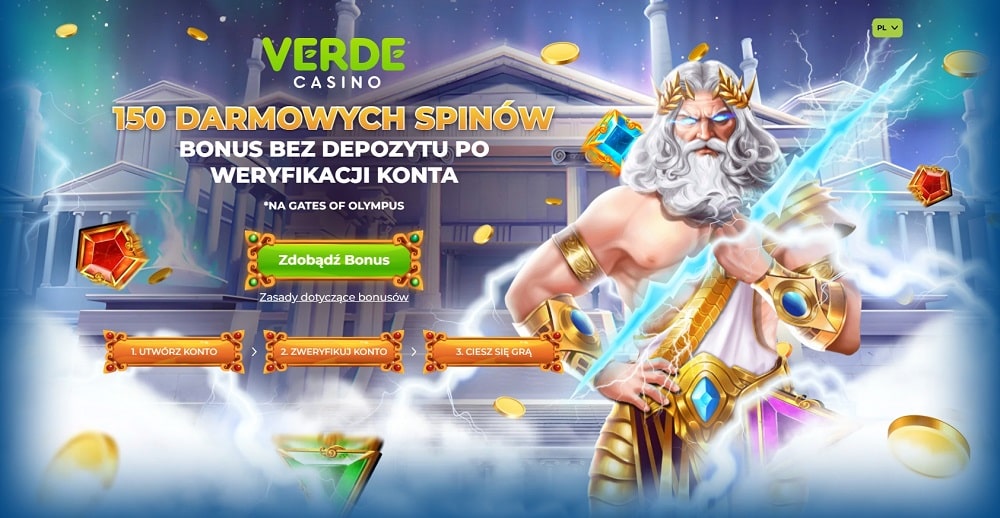 Verde Casino 150 ds bez depozytu