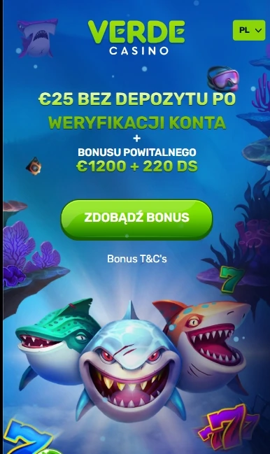 VerdeCasino 100 zl bez depozytu