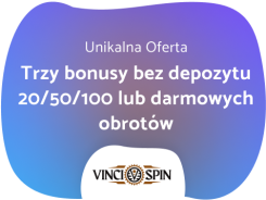 VinciSpin bonus bez depozytu