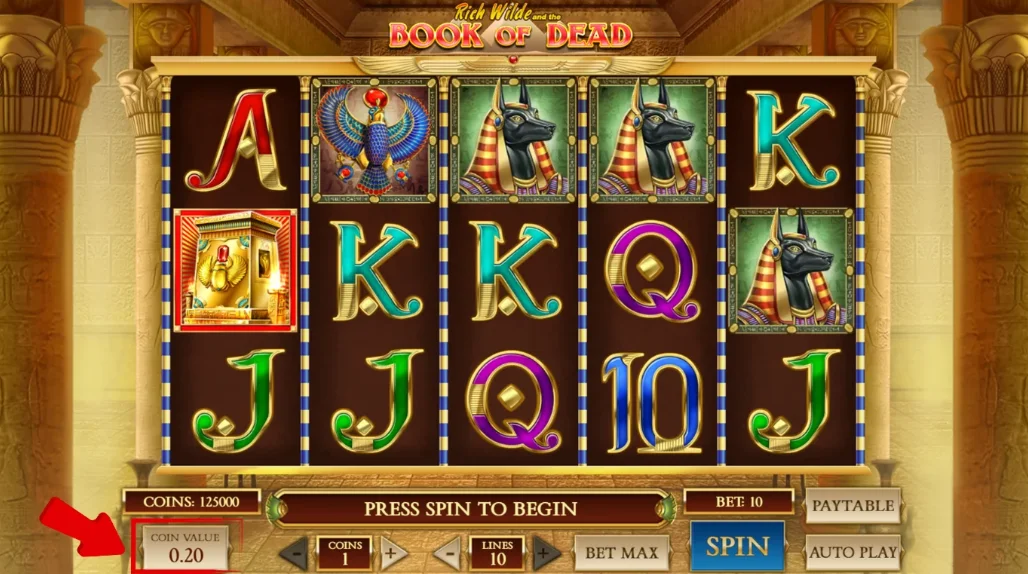 book of dead coin value