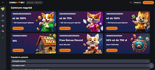 corgibet bonus bez depozytu krok 1