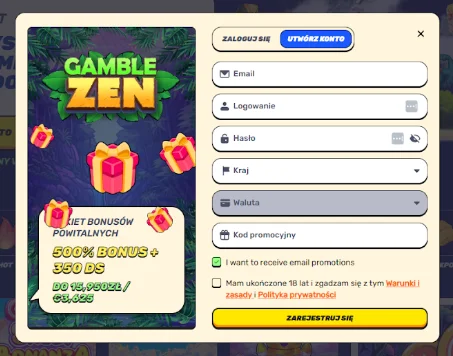 gamblezen rejestracja