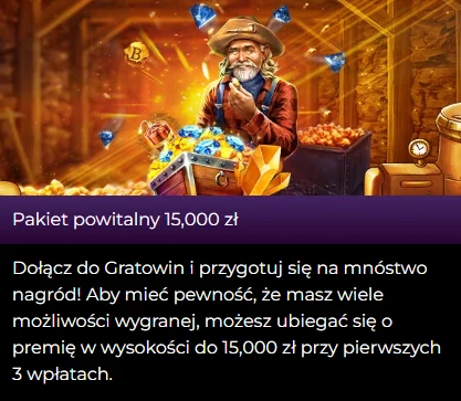 gratowin bonus powitalny