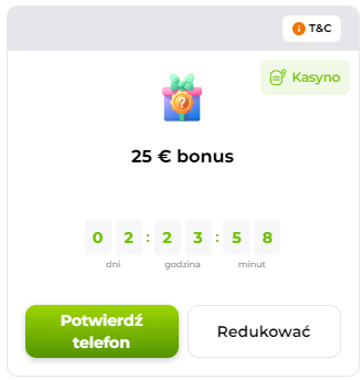 należy kliknąć ikonkę prezentu w prawym górnym rogu i aktywować swój bonus