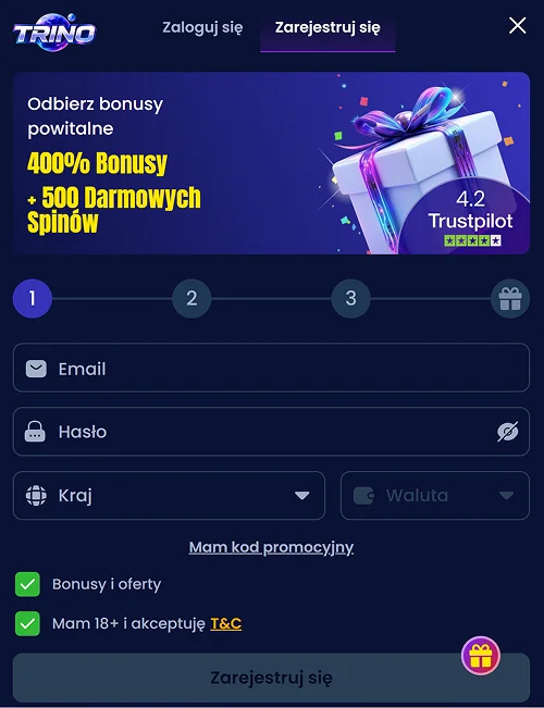 podaj podstawowe dane trino casino