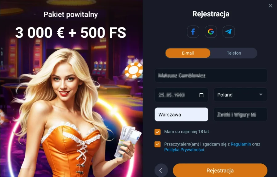 vox casino rejestracja krok 4